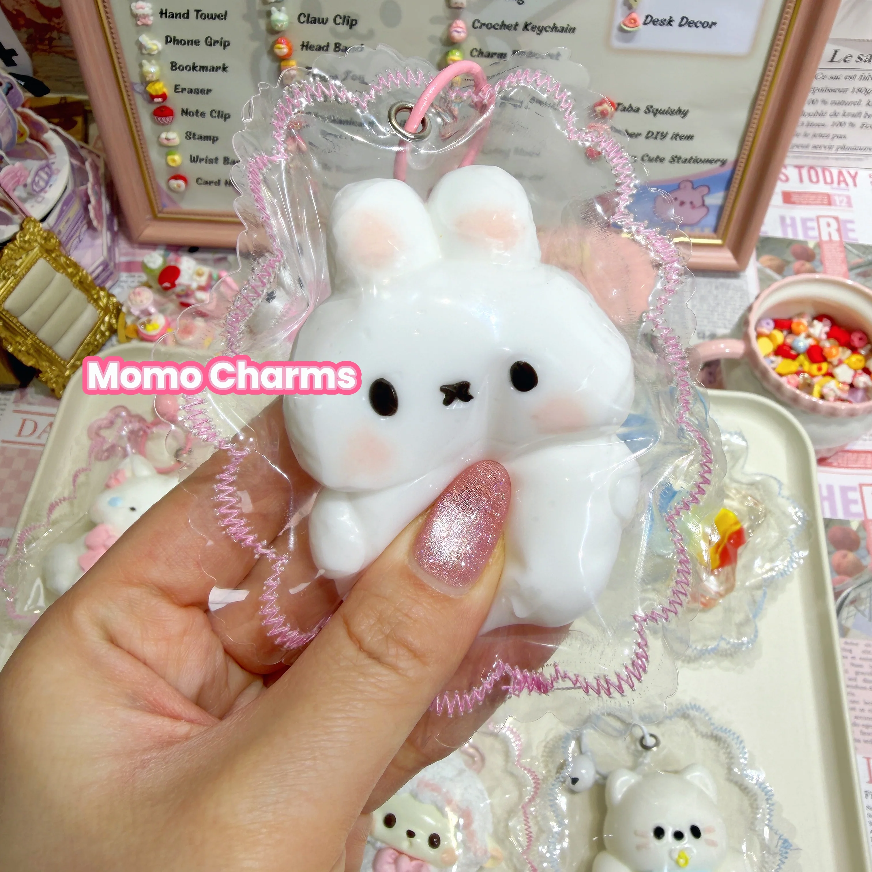 Adorable White Bunny Silicone Squishy - Image 2
