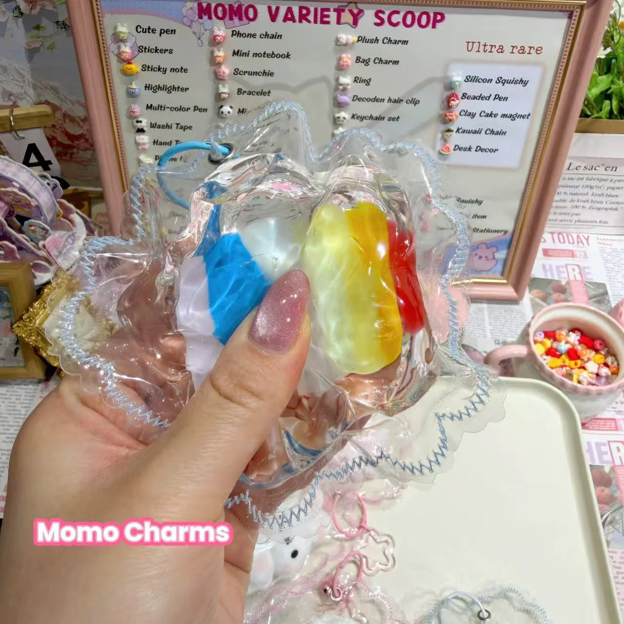 Clear Star Rainbow Silicone Squishy - Image 2