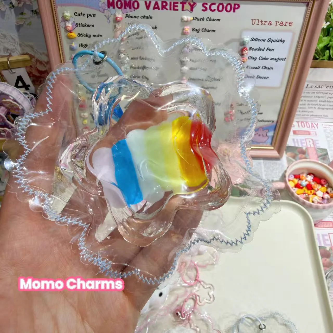 Clear Star Rainbow Silicone Squishy - Image 3